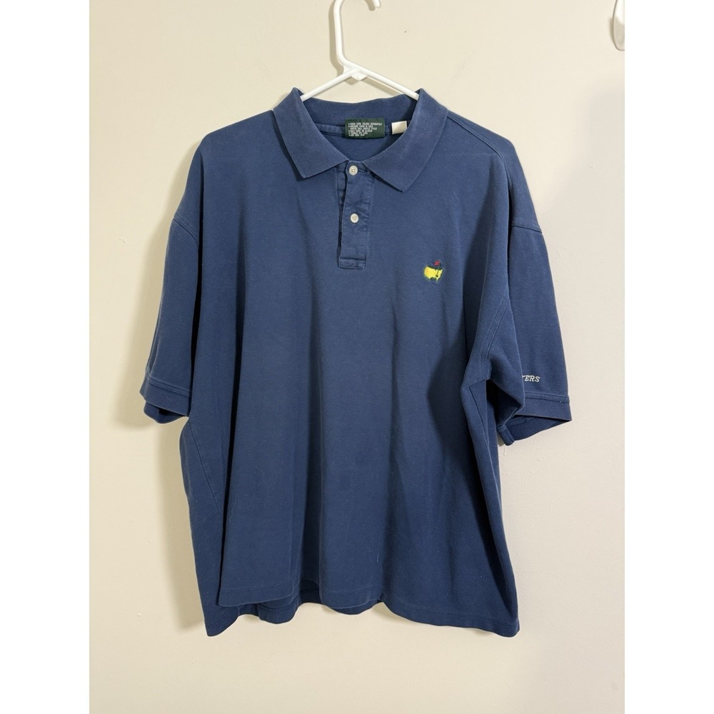 Vintage Masters Collection Golf Blue Men's XL Cotton Polo Shirt READ